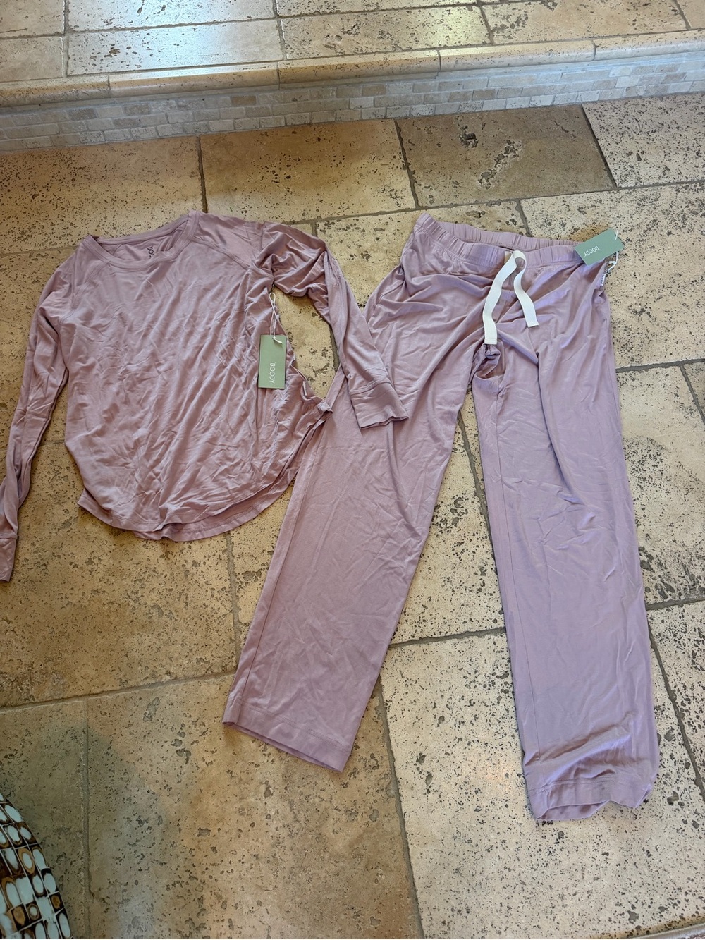 NWT Boody goodnight sleep long sleeve set lilac Sz XS